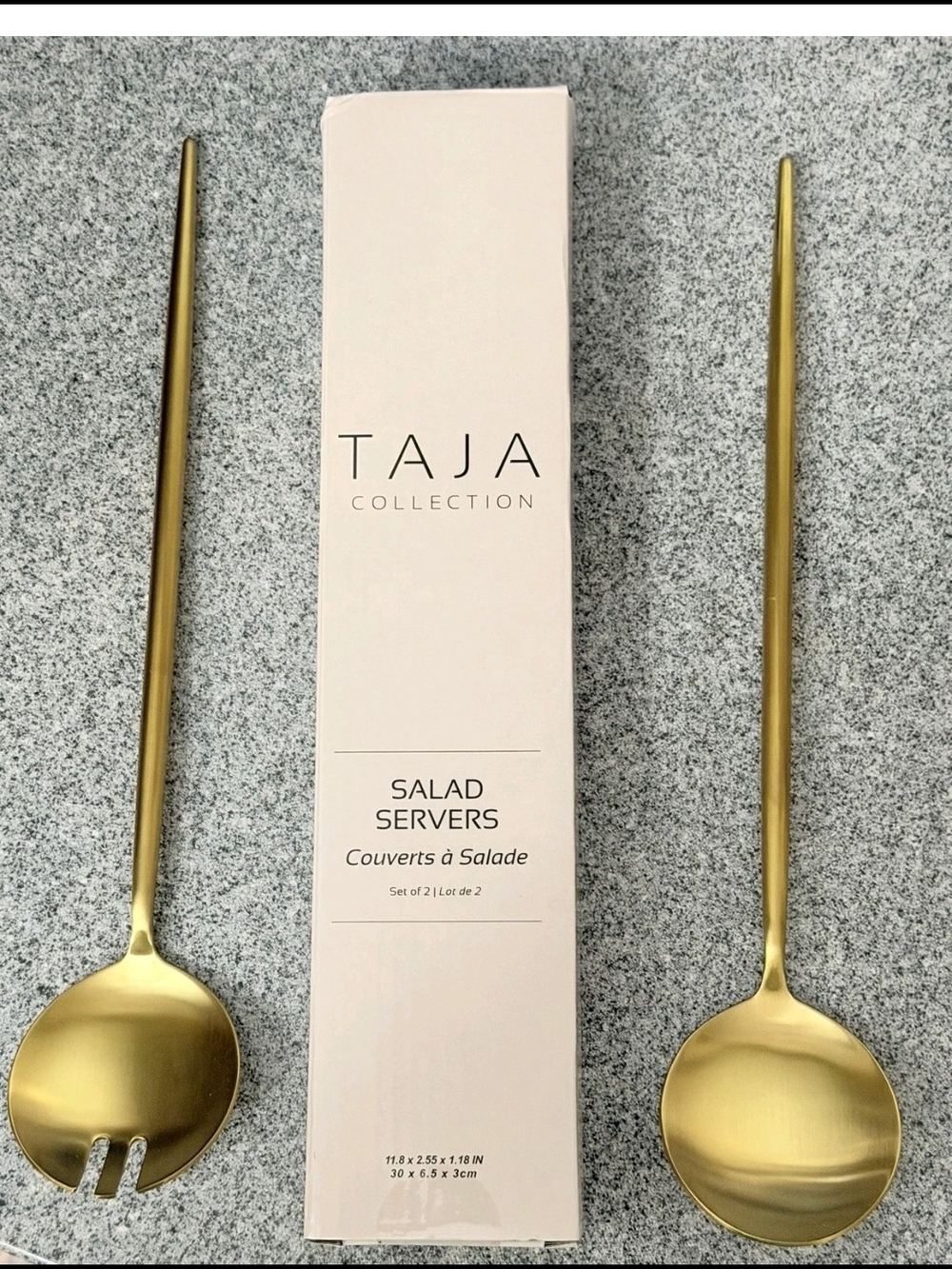 Tea Collection Gold Salad Serving Set NEW